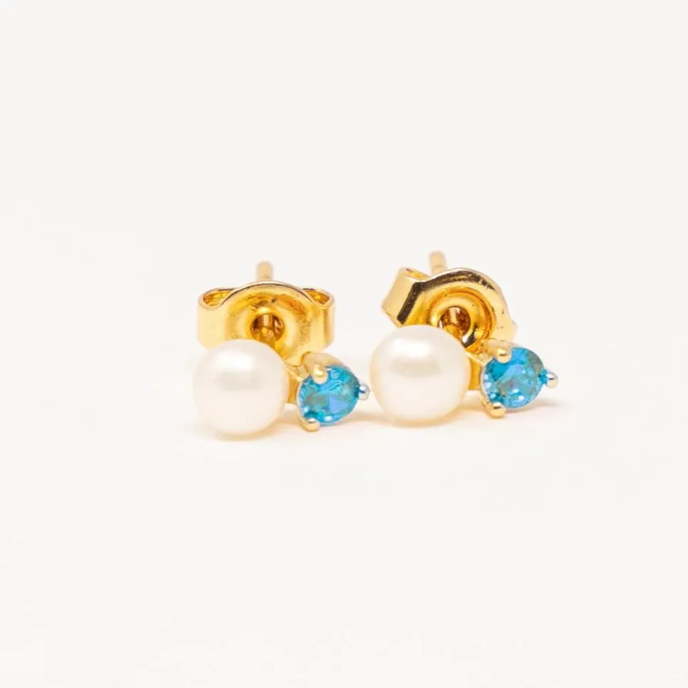 Birthday Pearl Stud Earrings