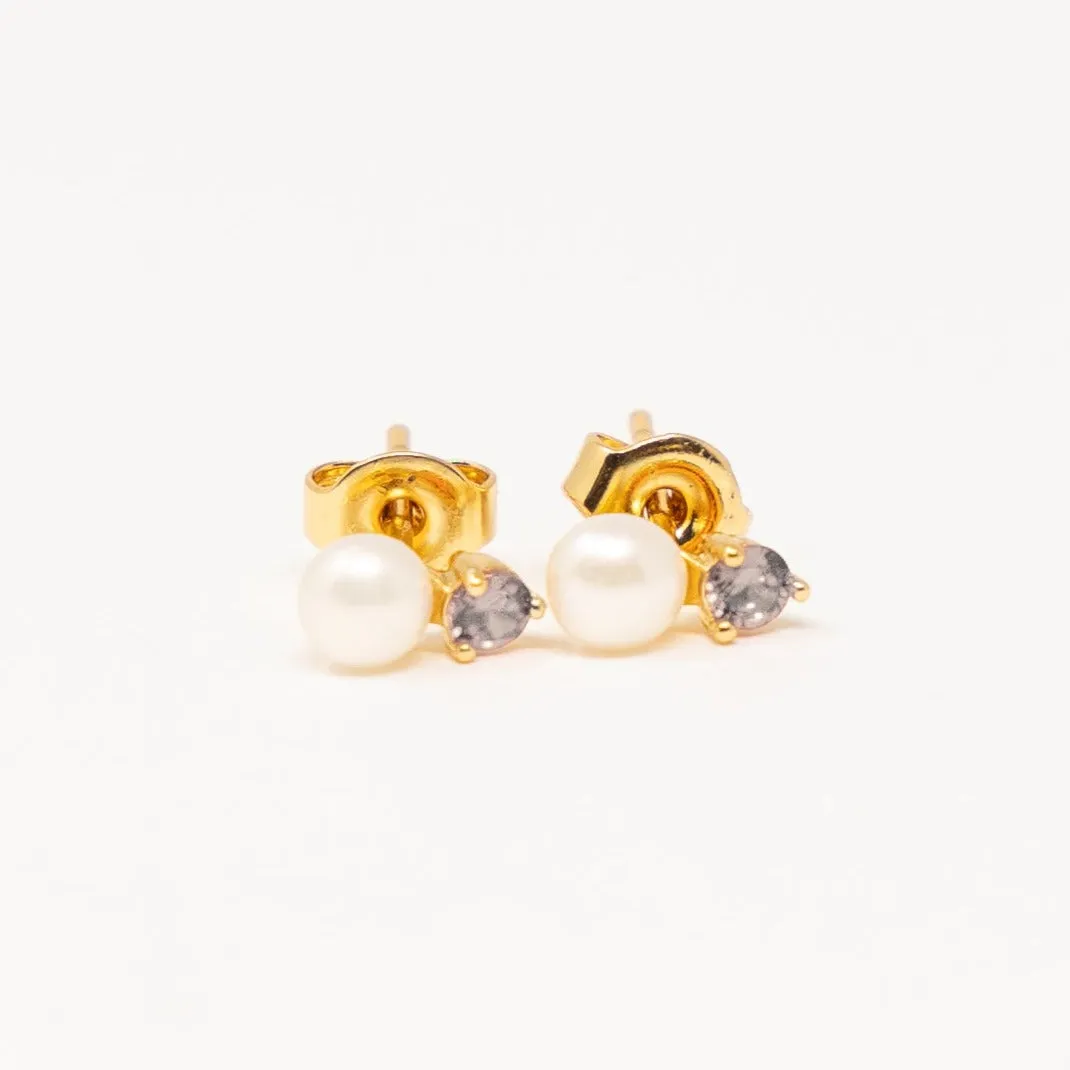 Birthday Pearl Stud Earrings