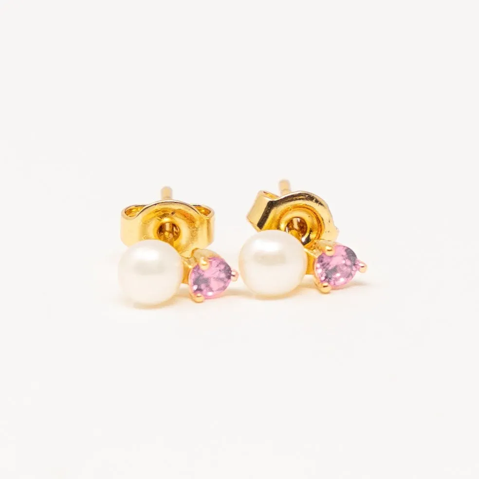 Birthday Pearl Stud Earrings