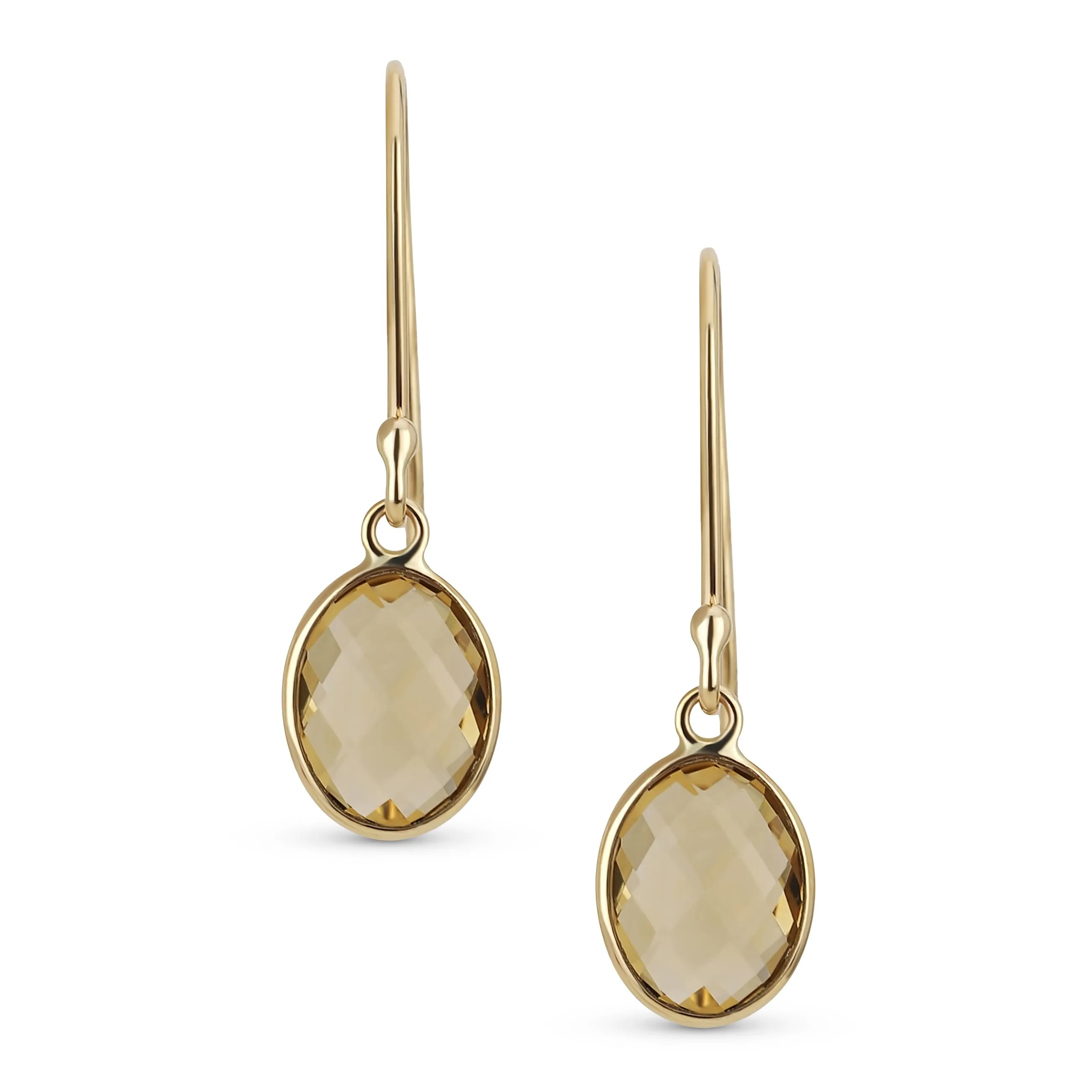 Black Onyx Green Jade Aquamarine Citrine, Peridot Oval Gemstone Drop Earrings