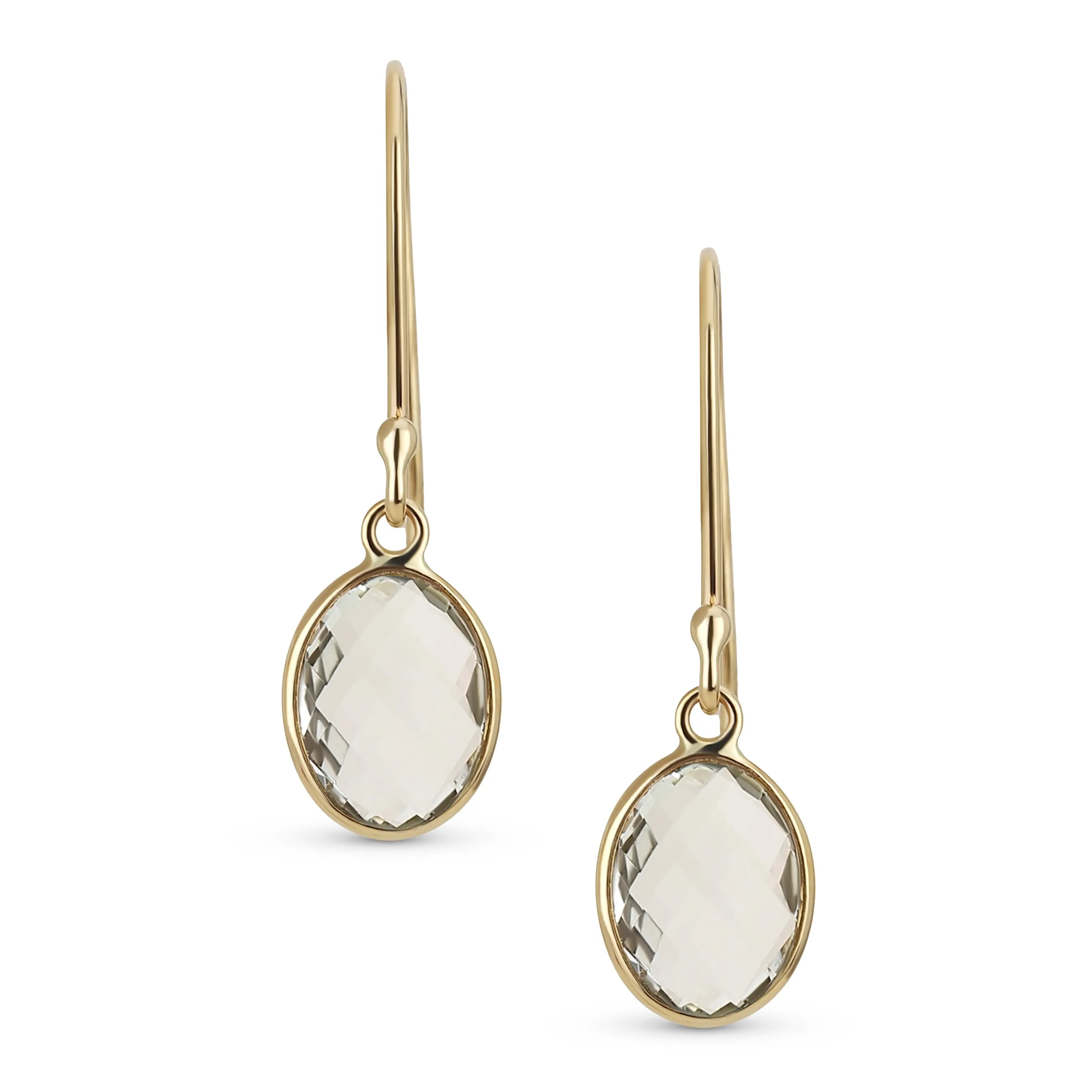 Black Onyx Green Jade Aquamarine Citrine, Peridot Oval Gemstone Drop Earrings
