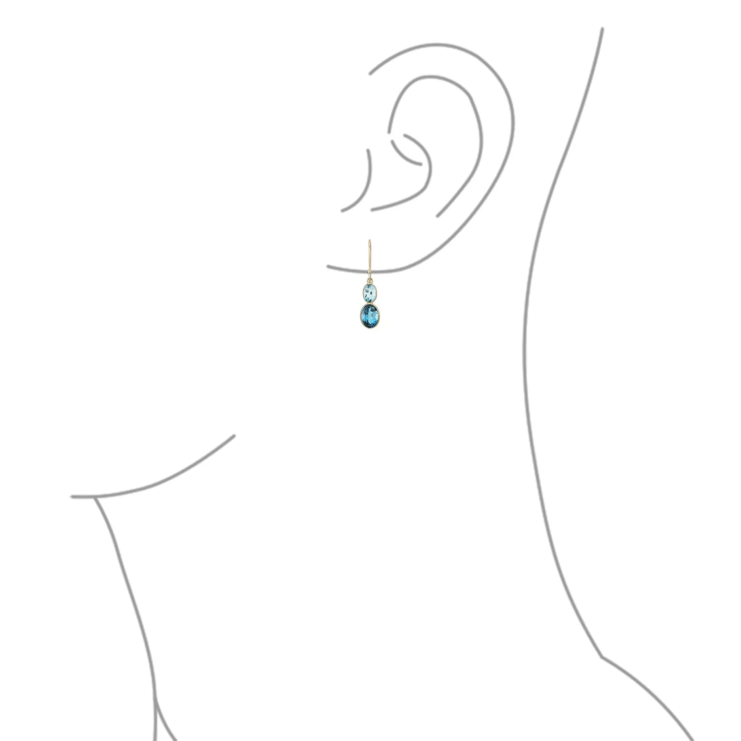 Black Onyx Green Jade Aquamarine Citrine, Peridot Oval Gemstone Drop Earrings