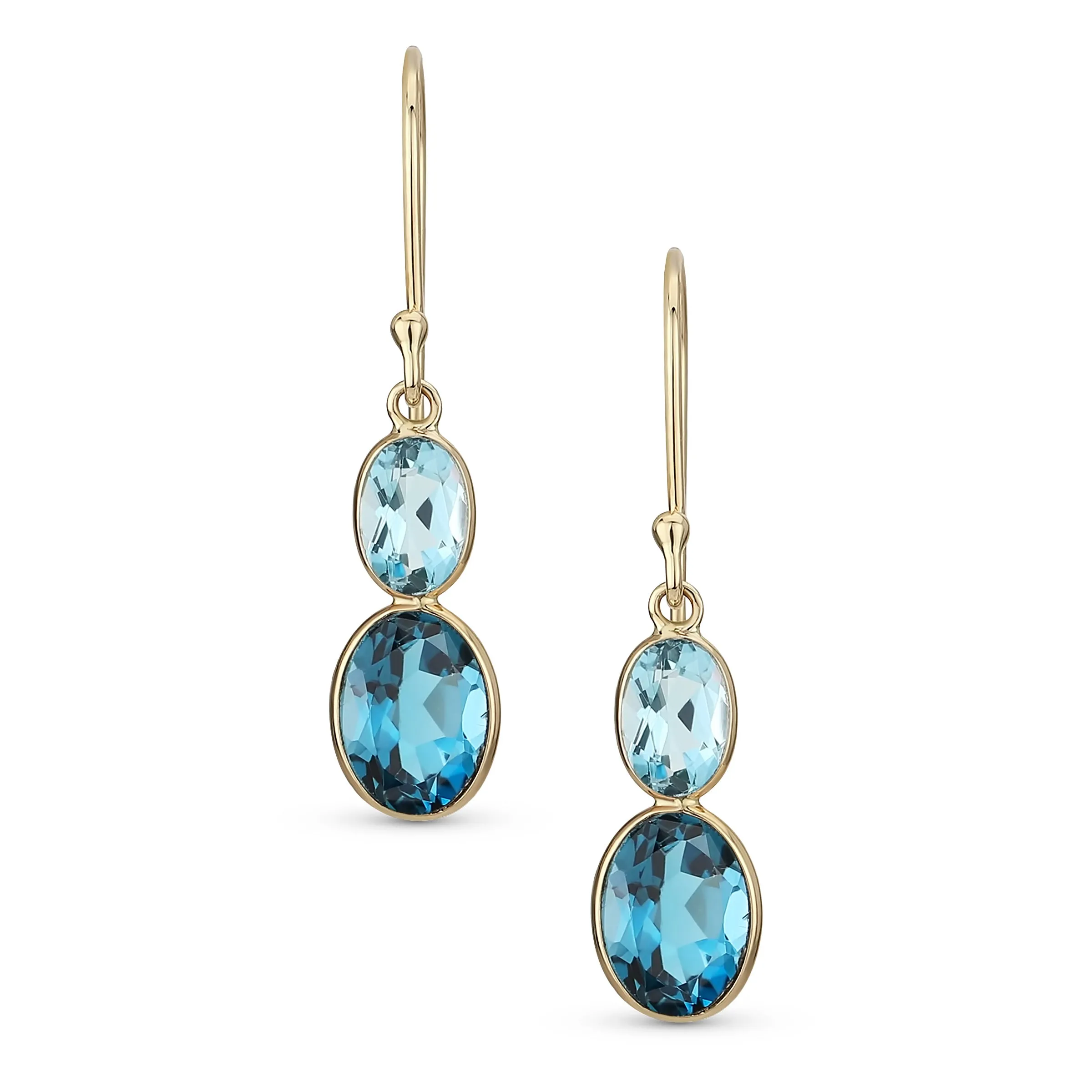 Black Onyx Green Jade Aquamarine Citrine, Peridot Oval Gemstone Drop Earrings