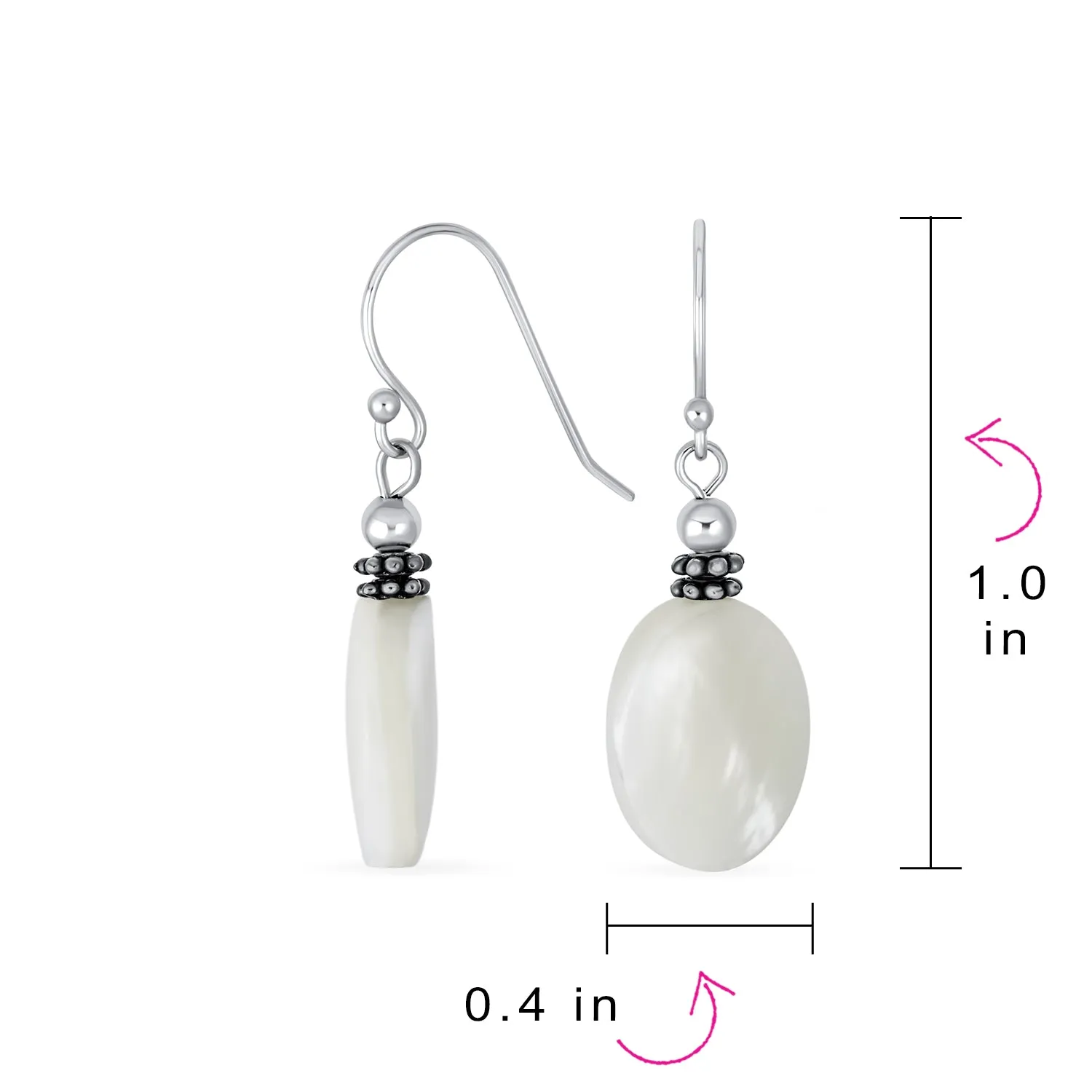 Black Onyx Green Jade Aquamarine Citrine, Peridot Oval Gemstone Drop Earrings