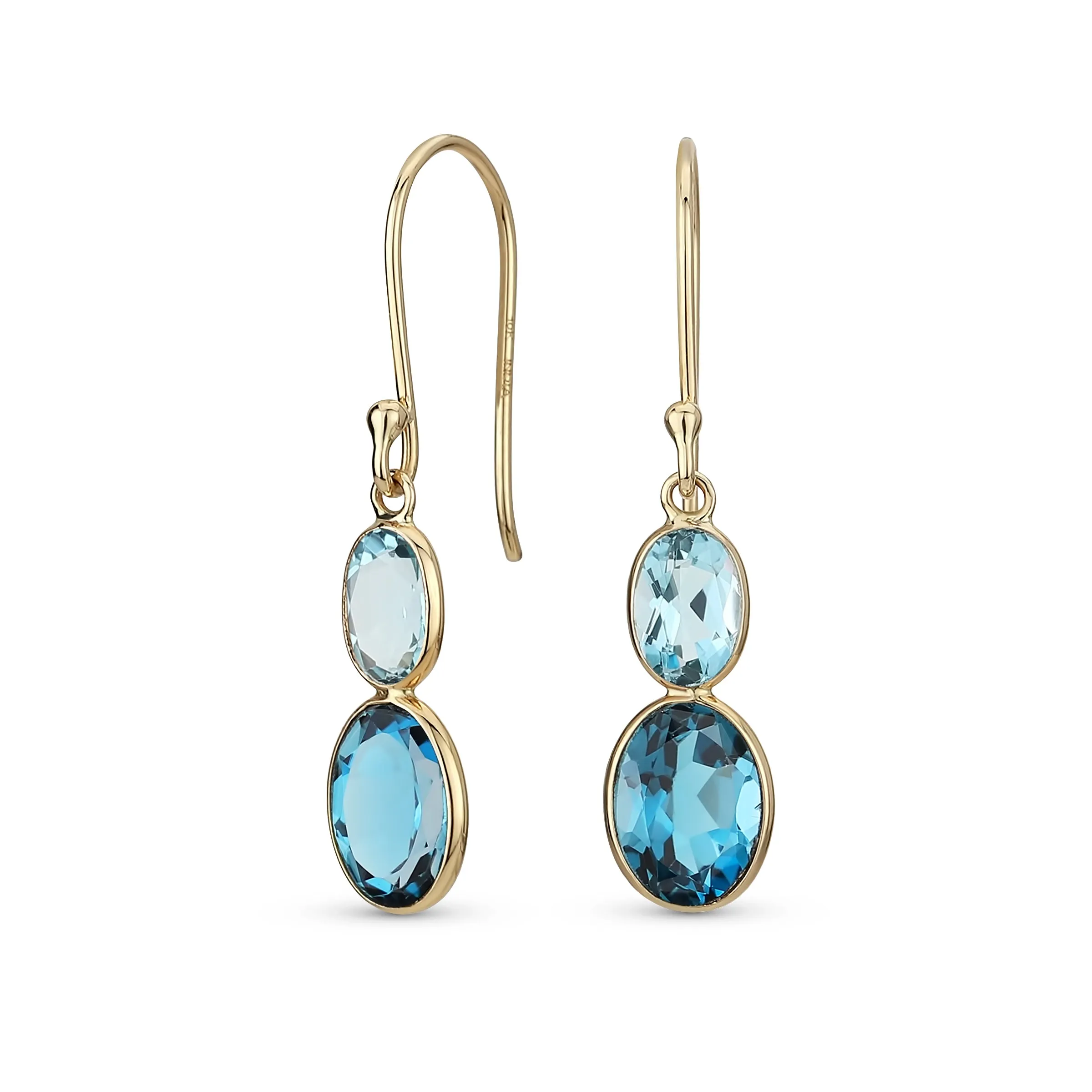 Black Onyx Green Jade Aquamarine Citrine, Peridot Oval Gemstone Drop Earrings