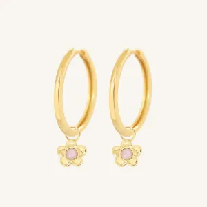 Blossom Charm Hoops