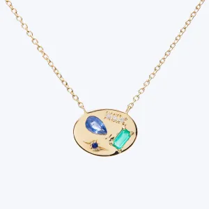 Blue Night Market Signet Necklace