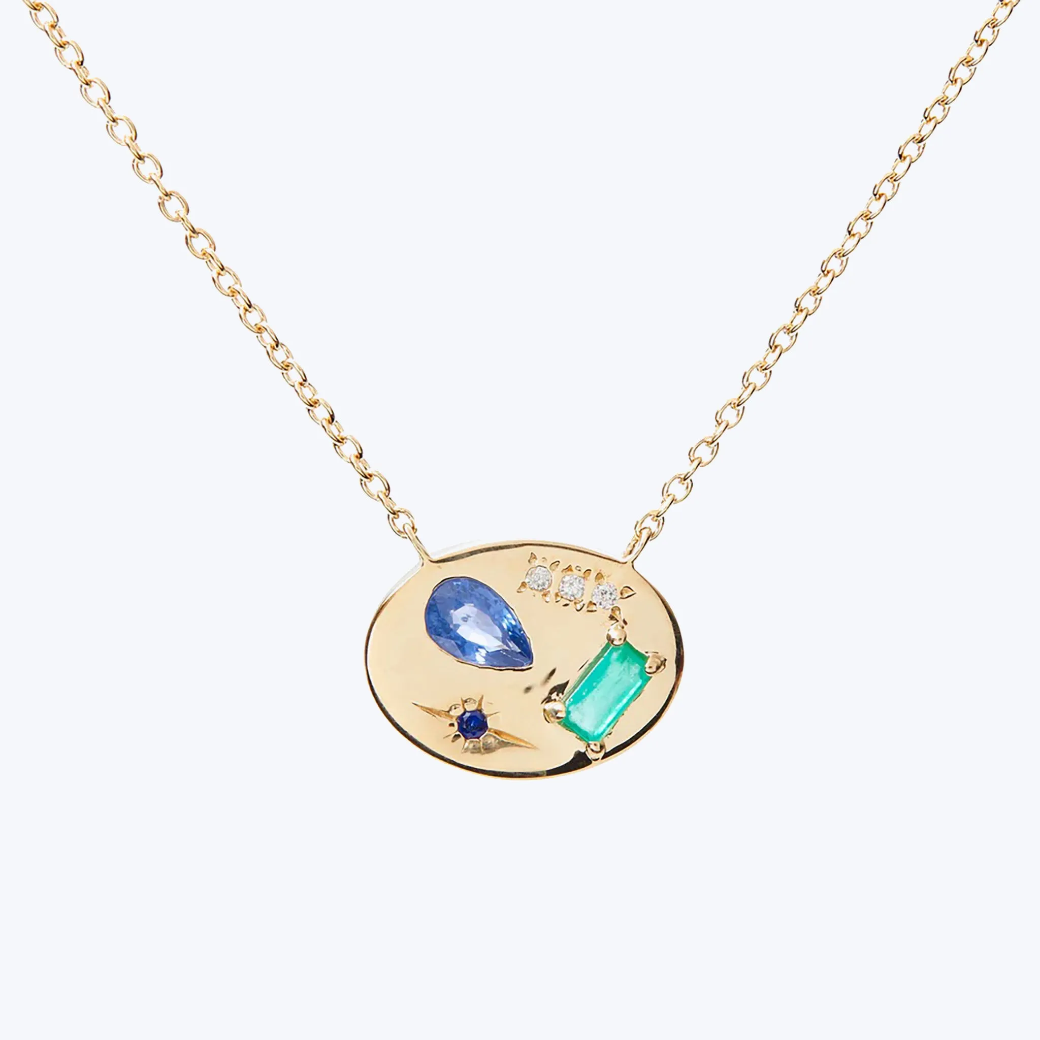 Blue Night Market Signet Necklace