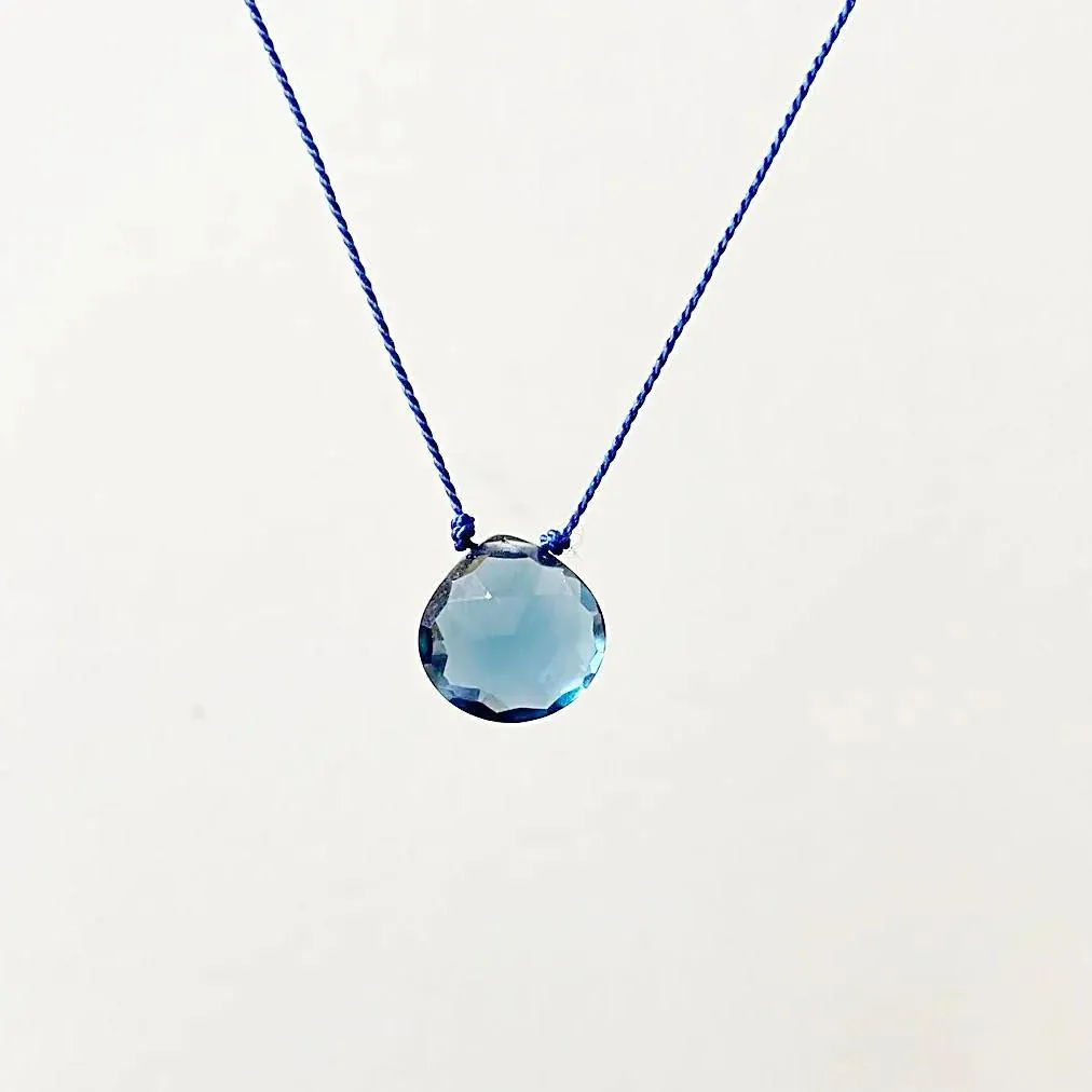 Blue Quartz Earrings-Chevron Chain Earrings