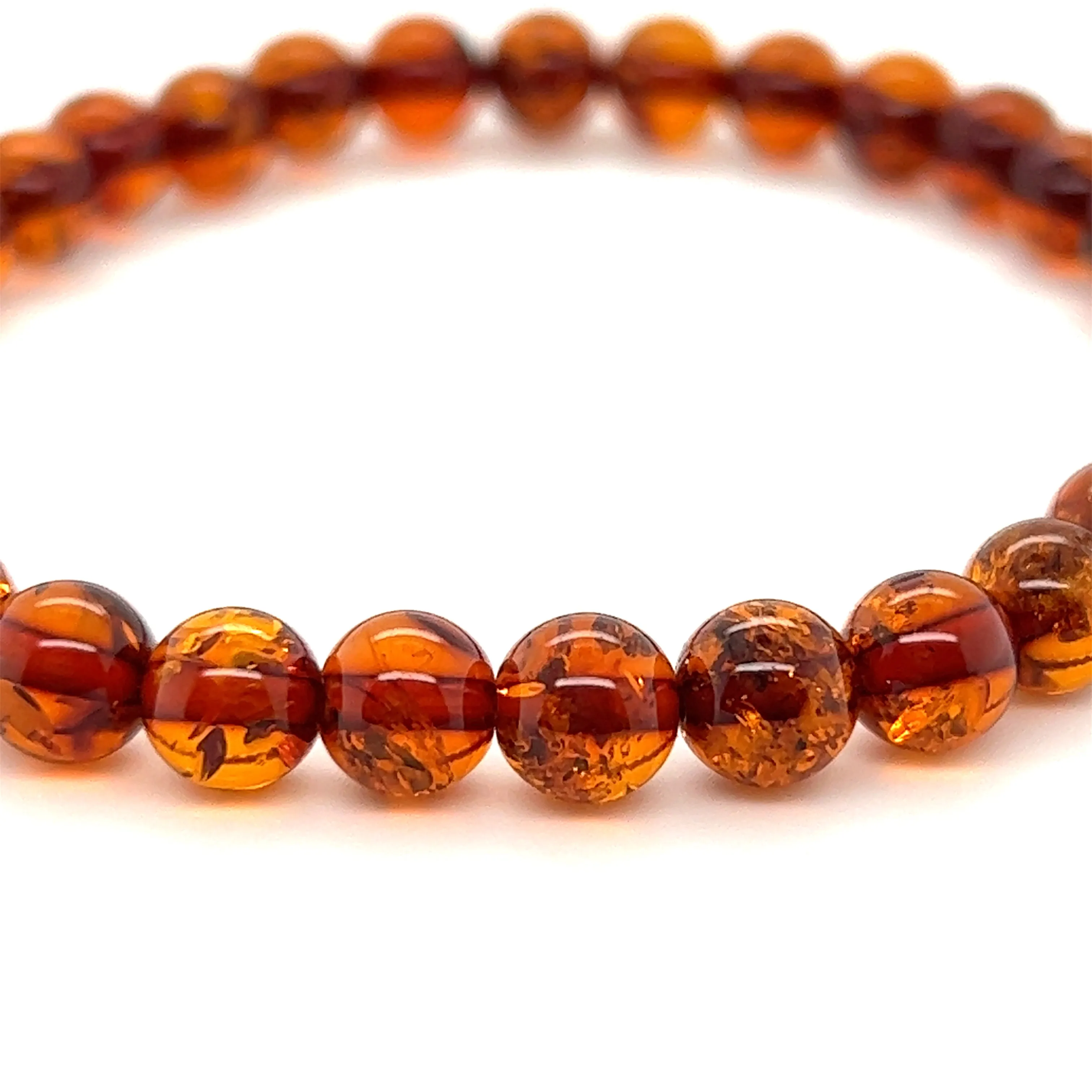 Boho-Chic Amber Bead Bracelet