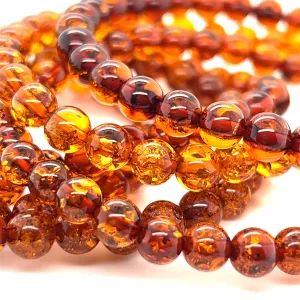 Boho-Chic Amber Bead Bracelet