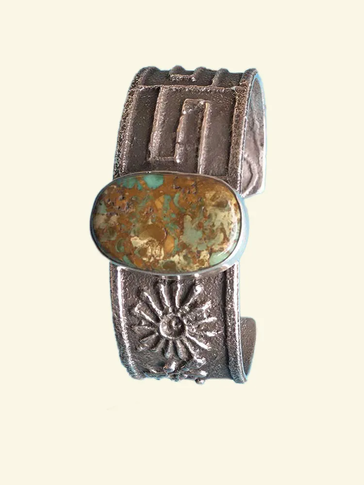 C. Pajarito Amber-Colored Turquoise Cuff