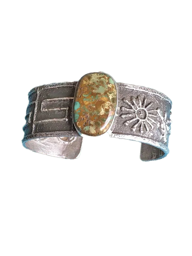 C. Pajarito Amber-Colored Turquoise Cuff