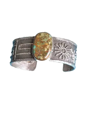 C. Pajarito Amber-Colored Turquoise Cuff