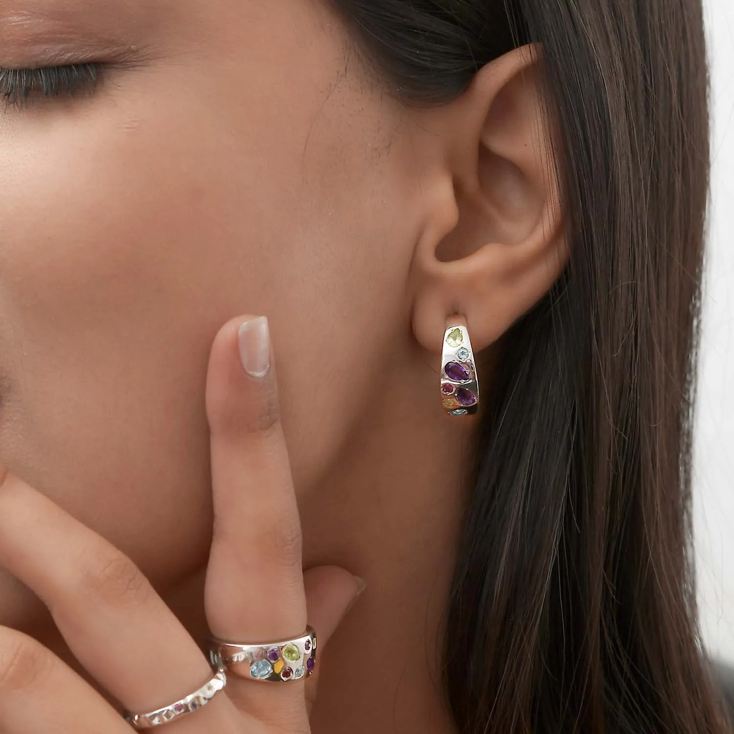 Candy Huggie Hoop Earrings