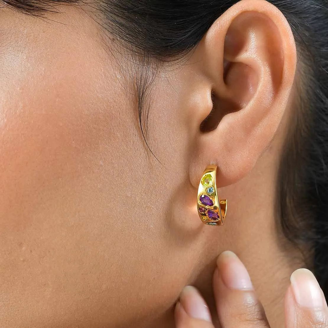 Candy Huggie Hoop Earrings