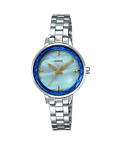 Casio Ladies' Analog Silver Stainless Steel Band Watch LTPE162D-2A LTP-E162D-2A