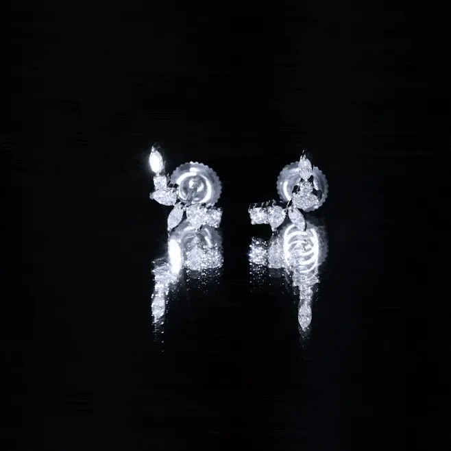 Certified Moissanite Climber Earrings