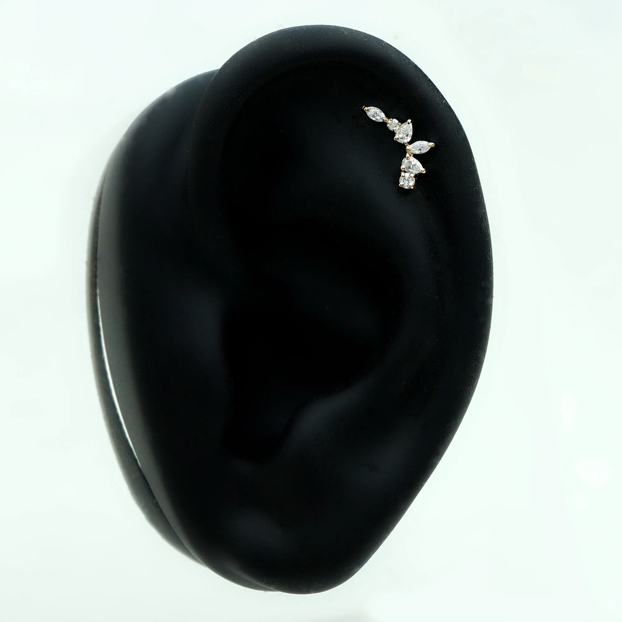 Certified Moissanite Climber Earrings