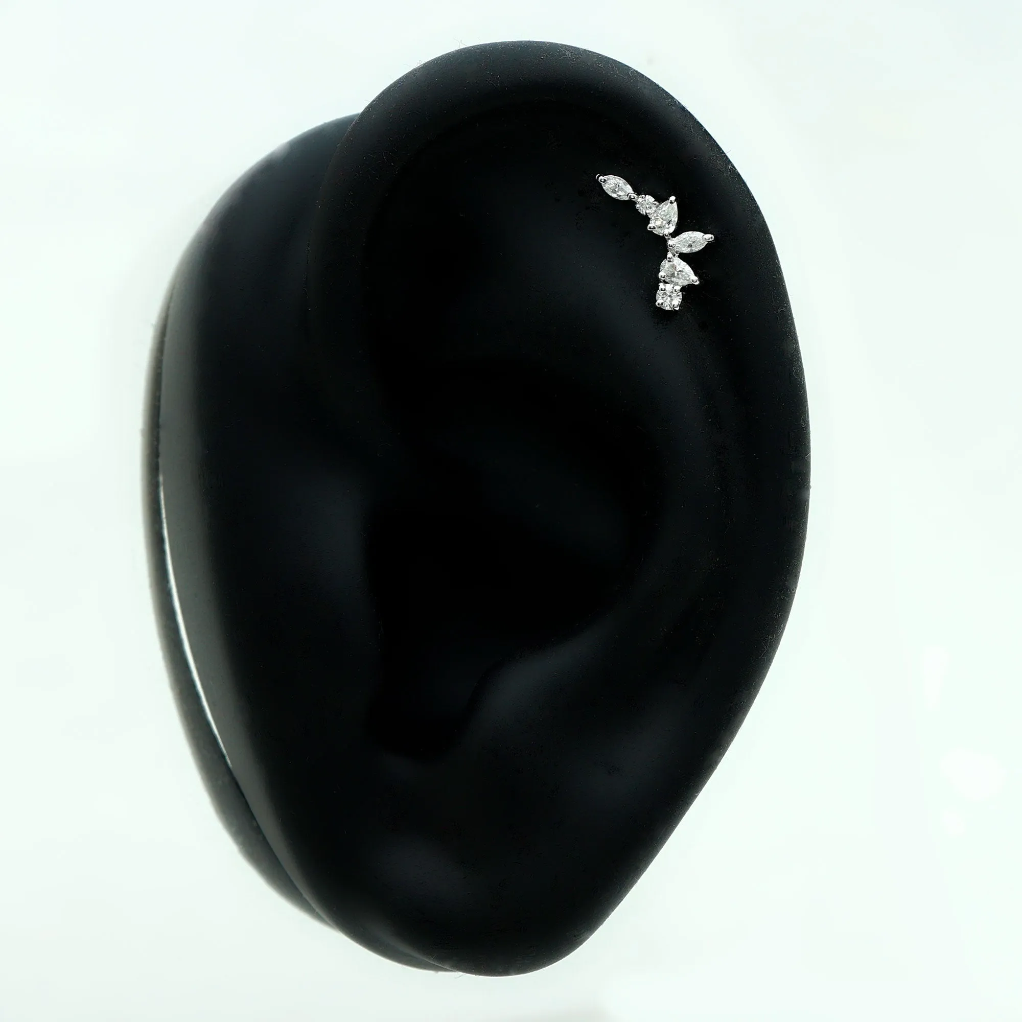 Certified Moissanite Climber Earrings