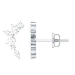 Certified Moissanite Climber Earrings