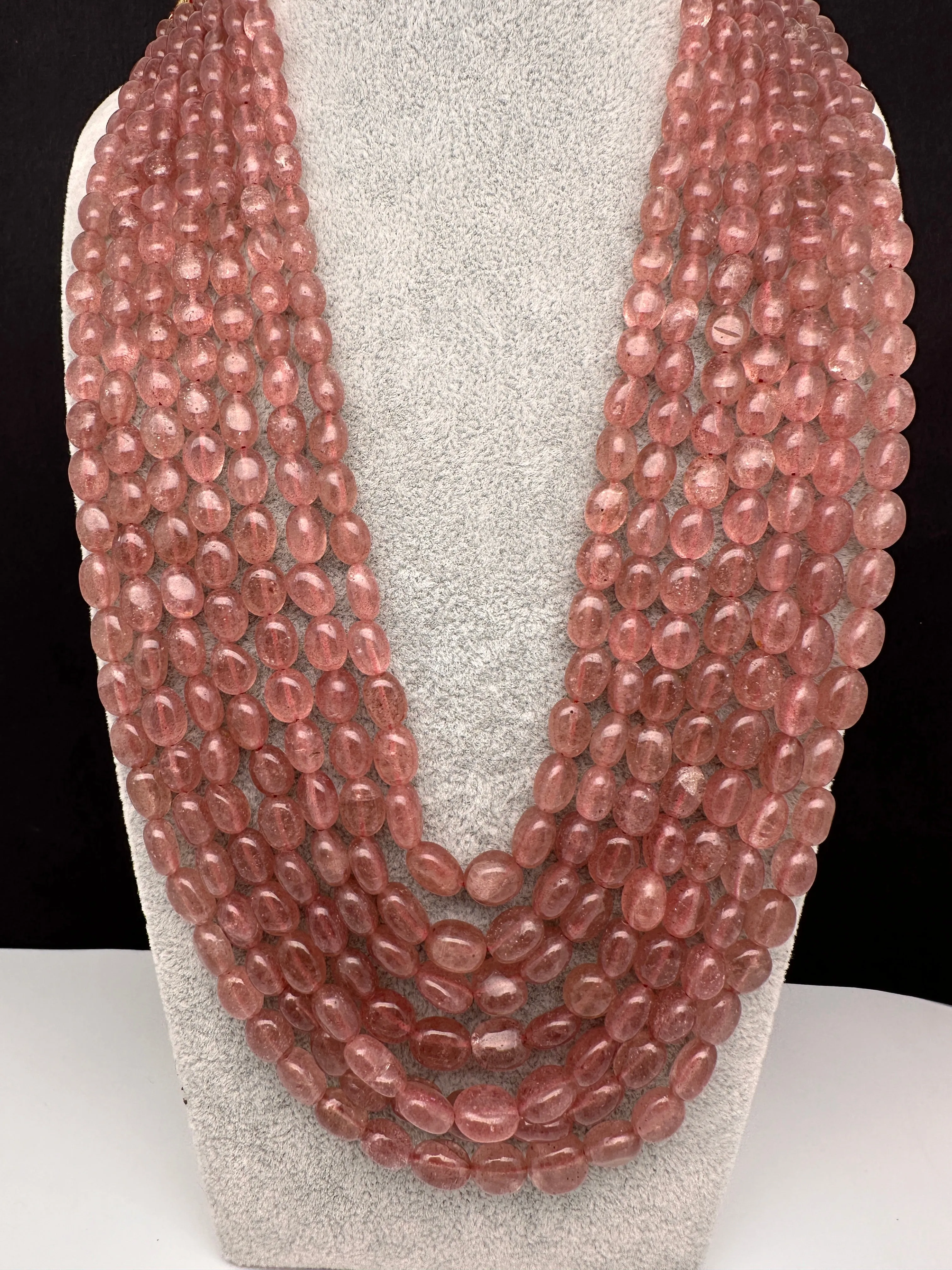 Cherry Quartz Beads Necklace