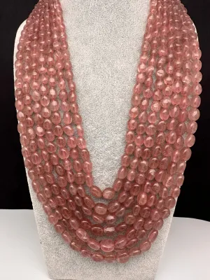 Cherry Quartz Beads Necklace