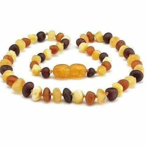 Child Shingle Raw Mixed Baltic Amber Necklace