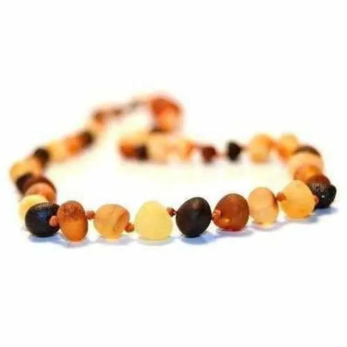 Child Shingle Raw Mixed Baltic Amber Necklace