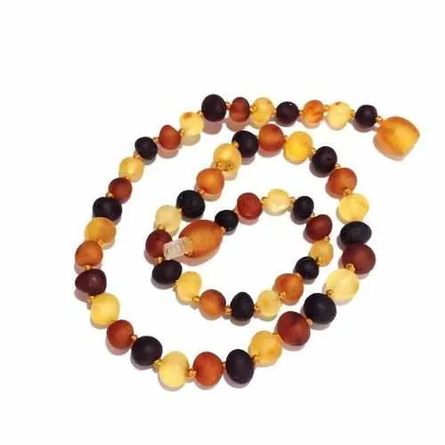 Child Shingle Raw Mixed Baltic Amber Necklace