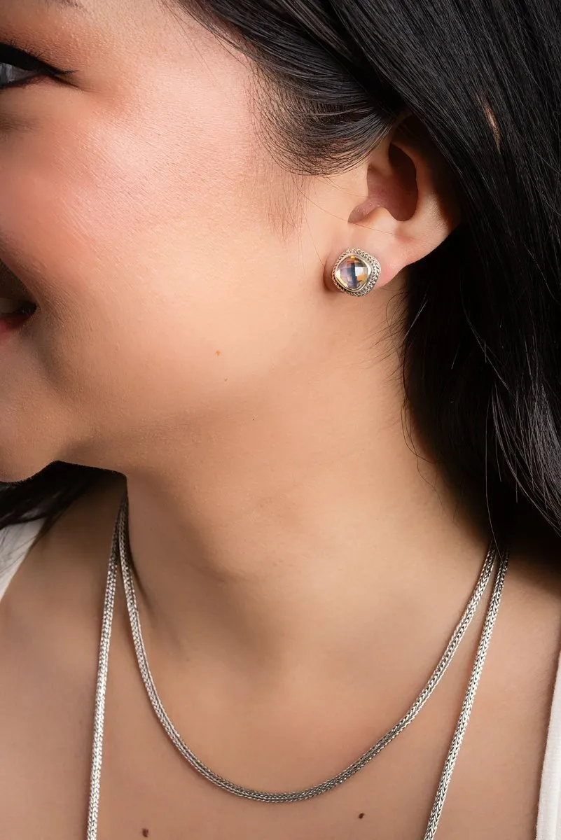 Choose Courage Earrings in Zero Mercury™ Mystic Quartz
