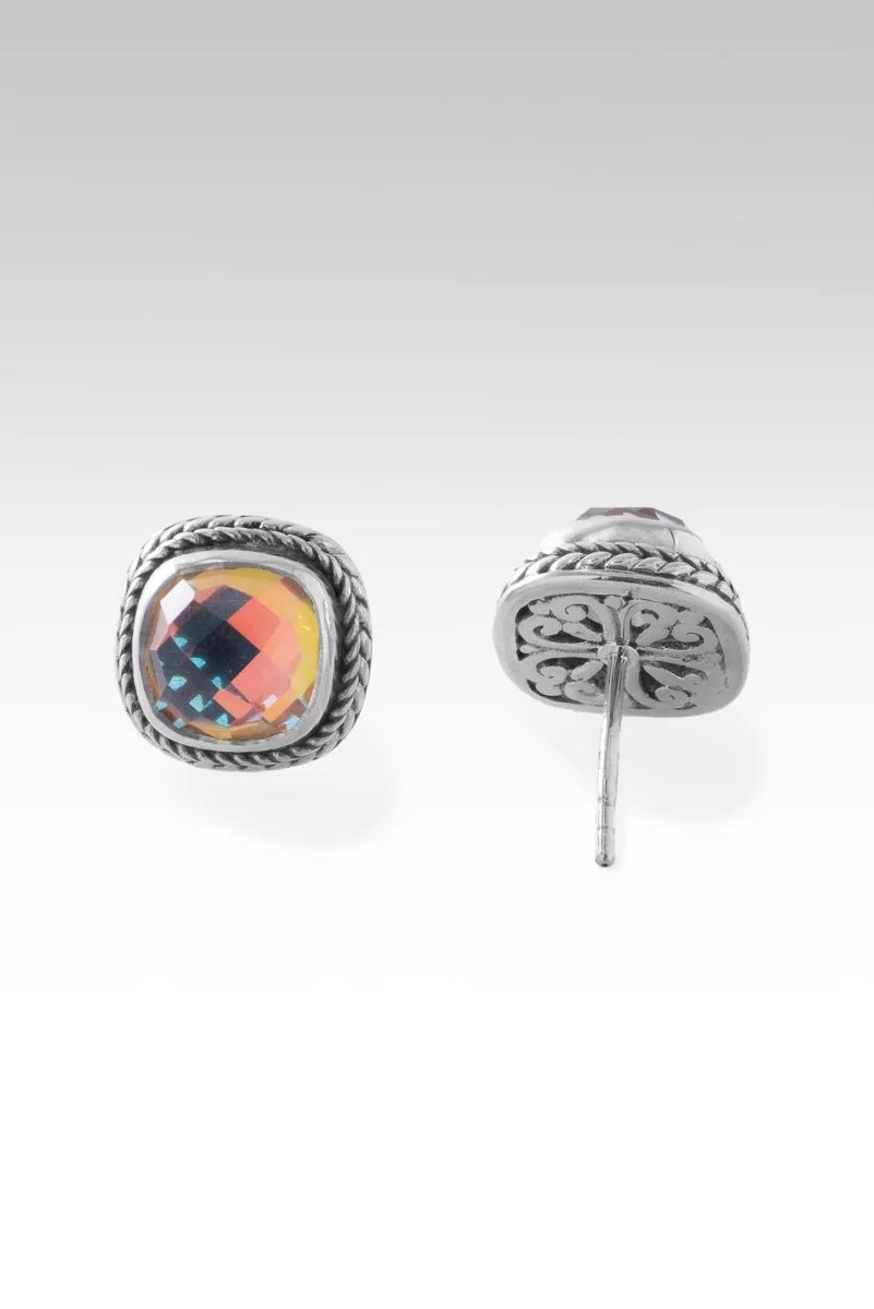 Choose Courage Earrings in Zero Mercury™ Mystic Quartz