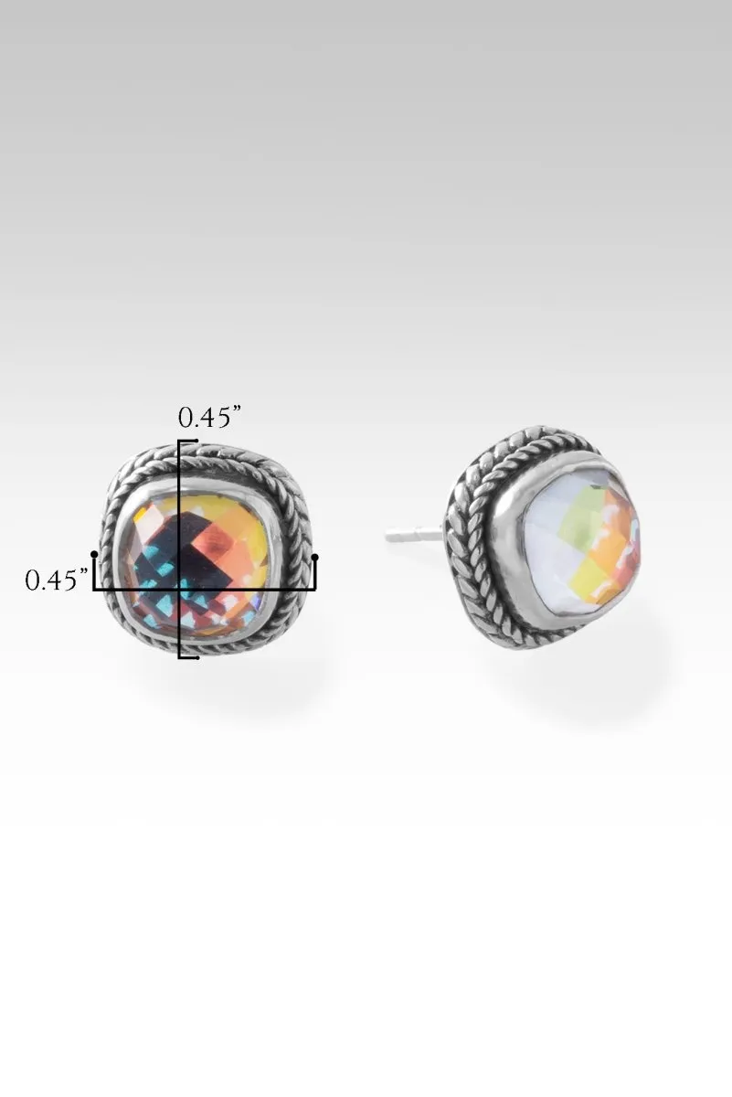 Choose Courage Earrings in Zero Mercury™ Mystic Quartz