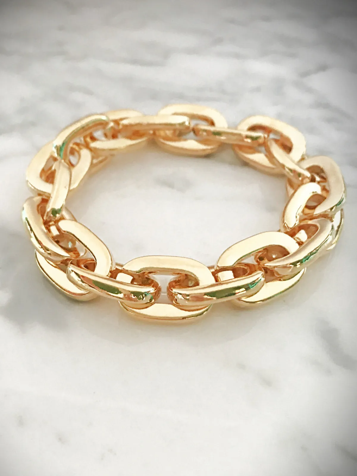 Chunky Chain Link Stretch Bracelet
