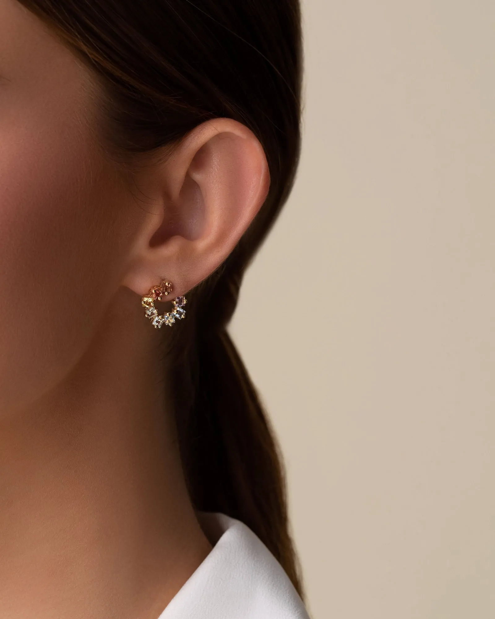 Cierra Pastel Mini Sideways Hoops