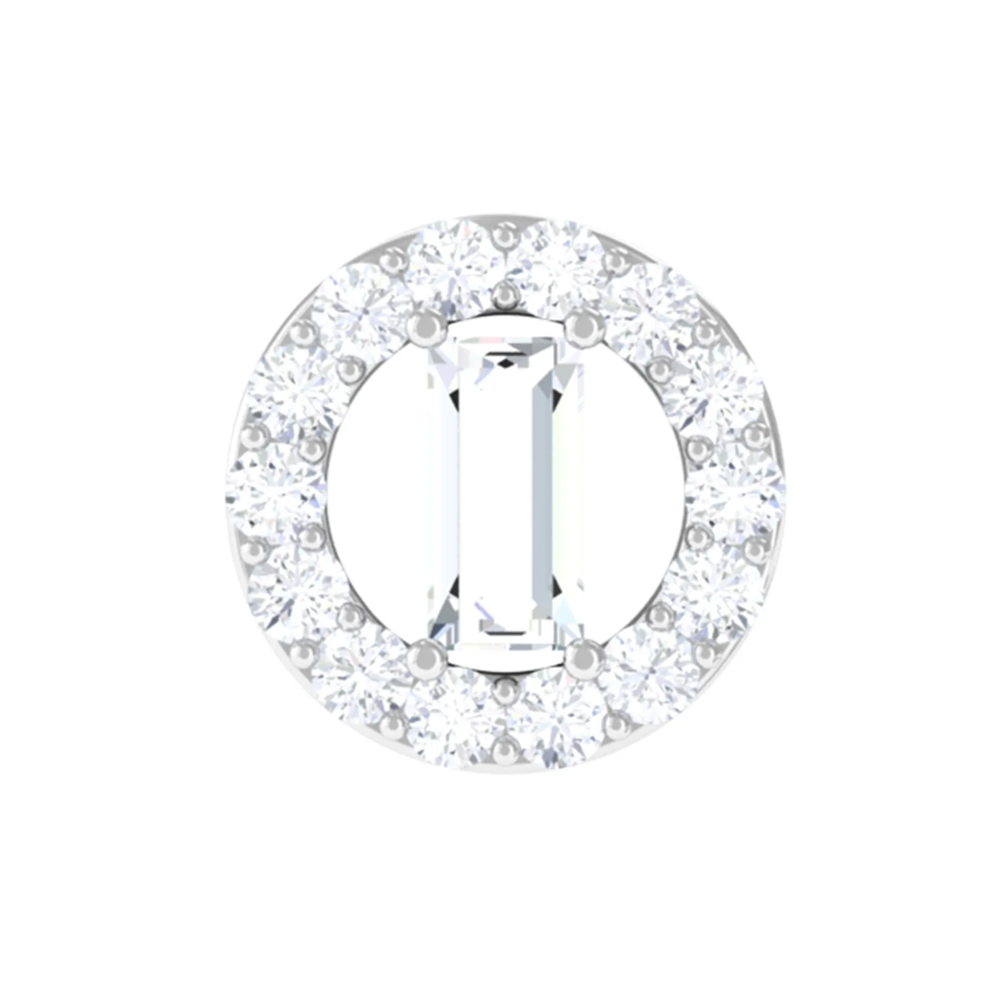 Classic Moissanite Gold Circle Cartilage Earring