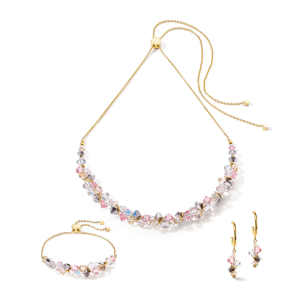Coeur de Lion Gold Plated Light Rose Dancing Crystals Bracelet
