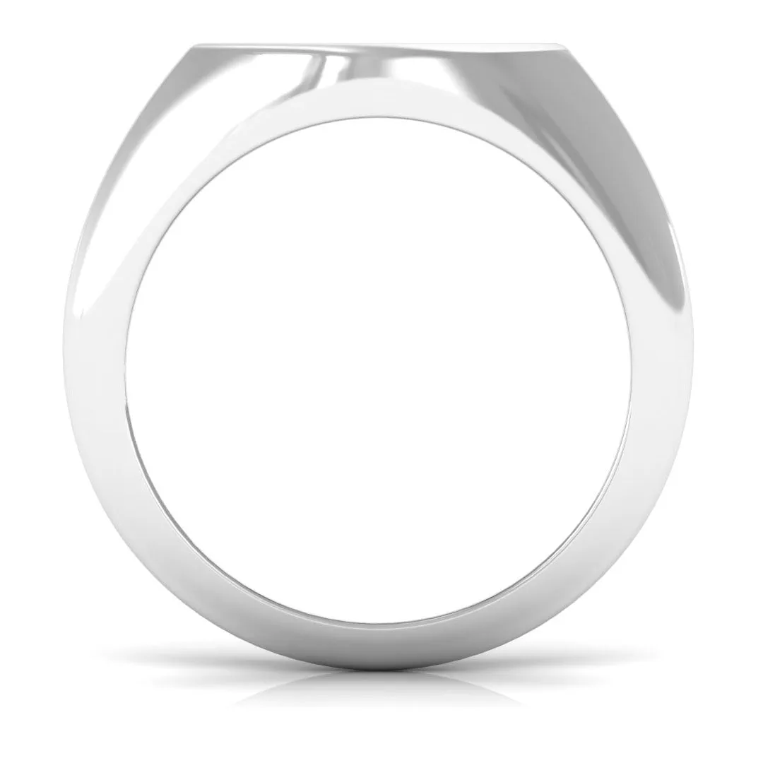 Cubic Zirconia Aquarius Zodiac Signet Ring