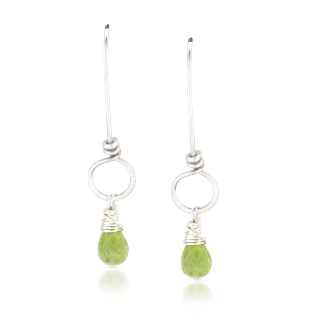 Dainty Gemstone Dangle Earrings - SERENITY