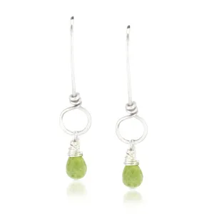 Dainty Gemstone Dangle Earrings - SERENITY