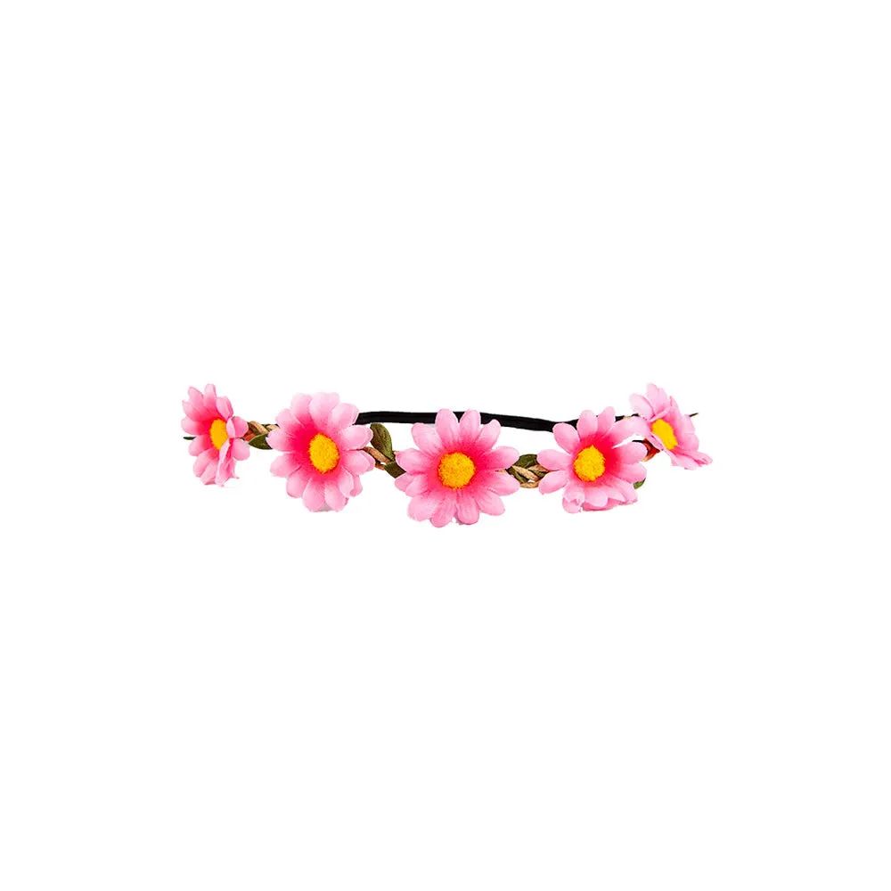 Daisy Pink Flower Headband