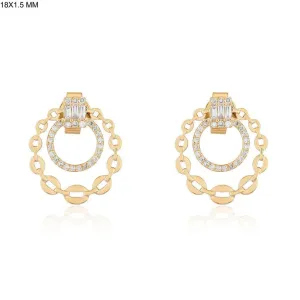 Dazzling Diamond Wave Drop Earrings