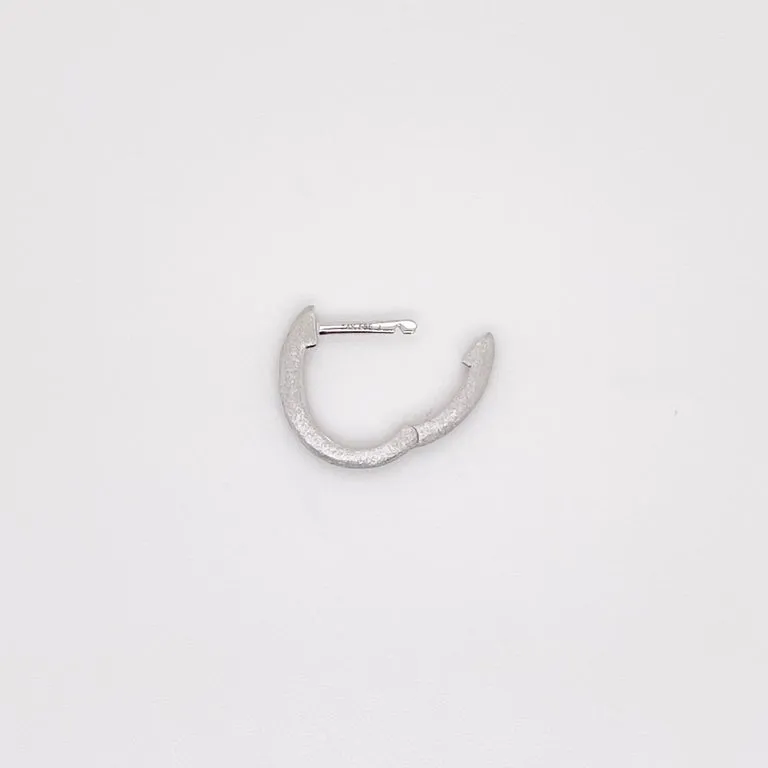 Diamond Satin Huggie Earrings