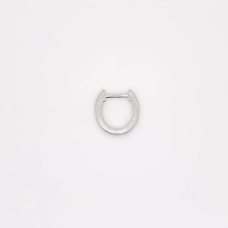 Diamond Satin Huggie Earrings