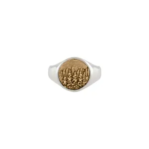Elements Signet Ring - Treeline in Bronze