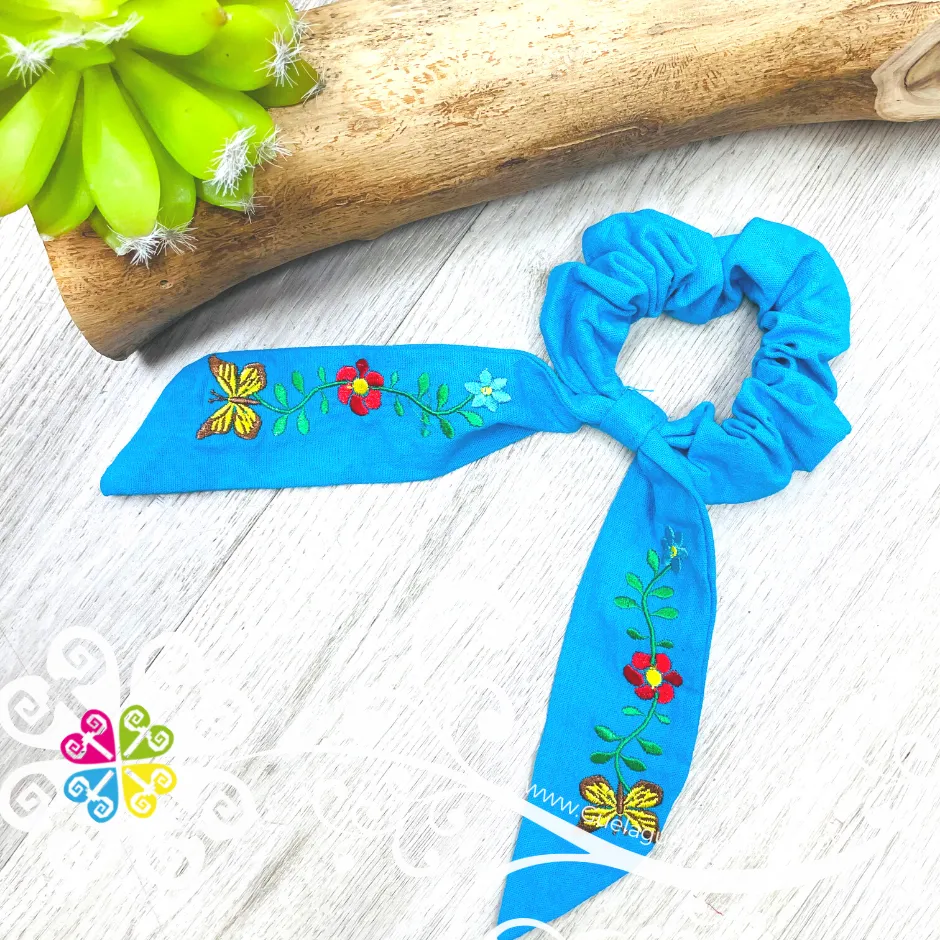 Embroider Scrunchies with tails
