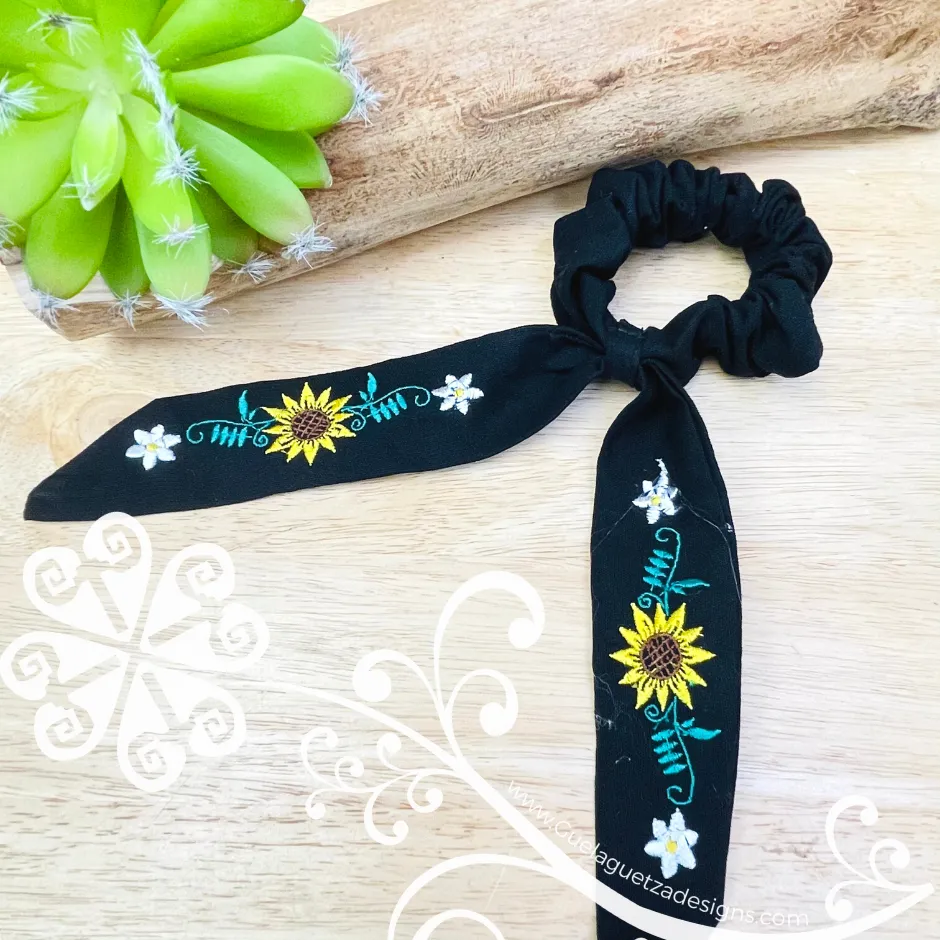 Embroider Scrunchies with tails