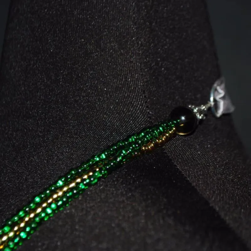 Emerald and Gold Boho Necklace