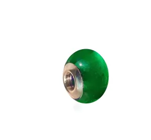 Emerald Green Glass Charm Bead