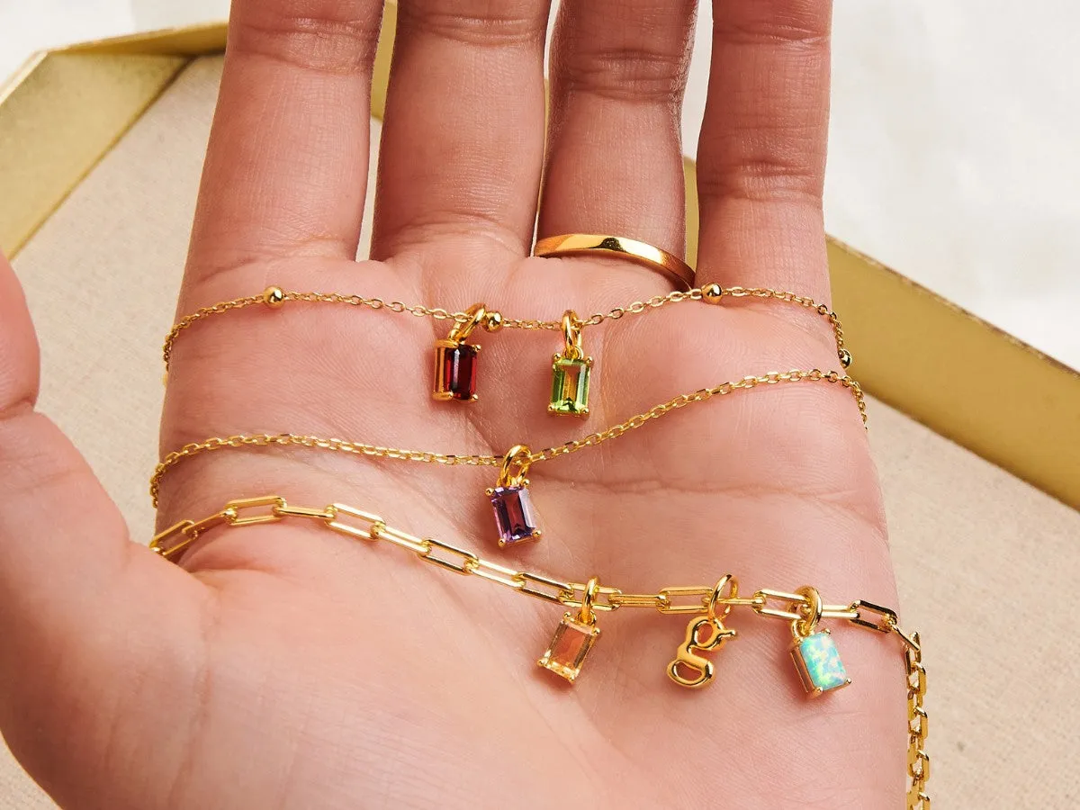 Emerald Necklace Charm by Little Sky Stone